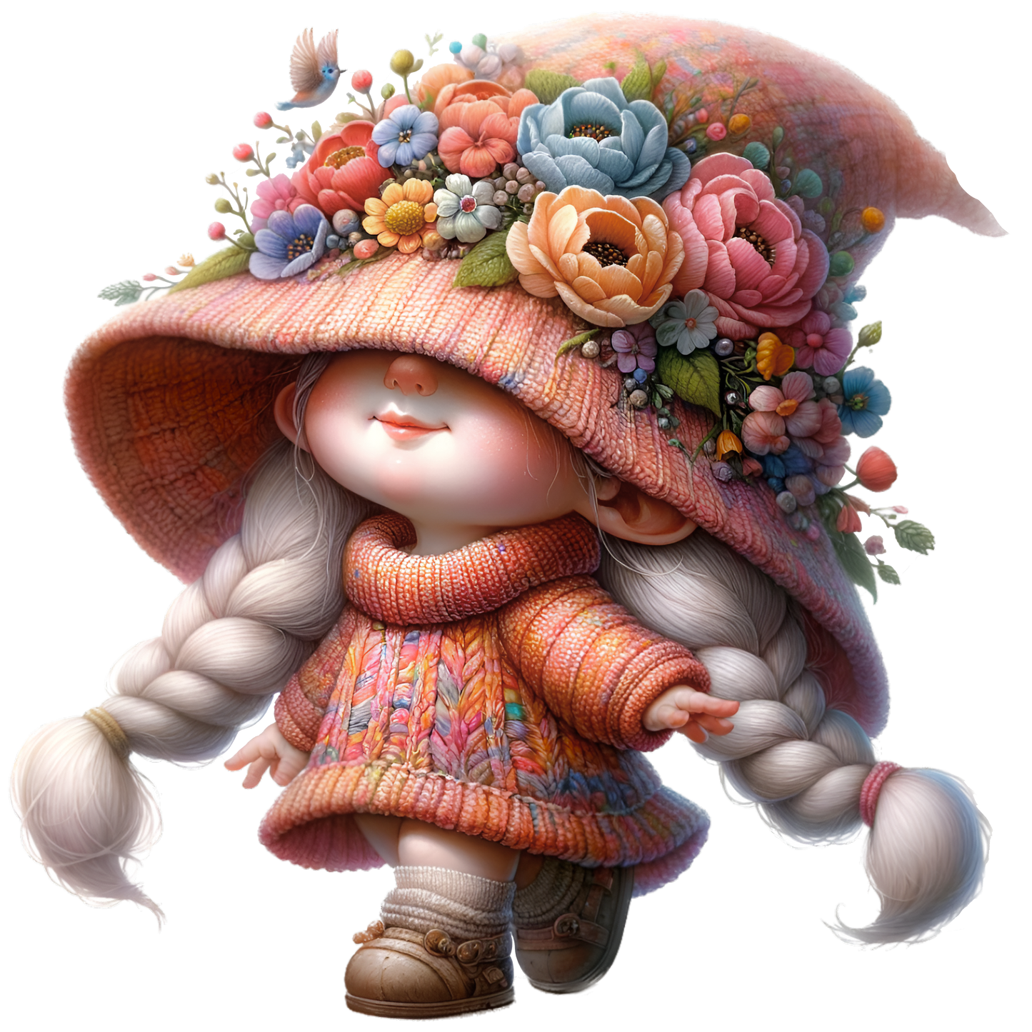 Women's Relaxed T-Shirt "Spring Girl Gnomes" #10
