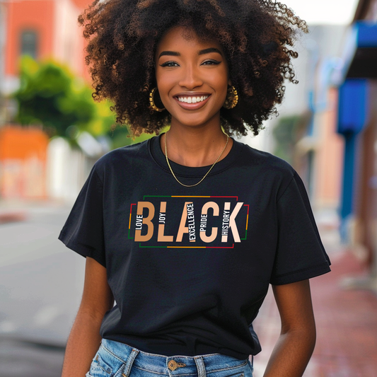 Unisex classic tee "Black History Month" Double Sided Graphic