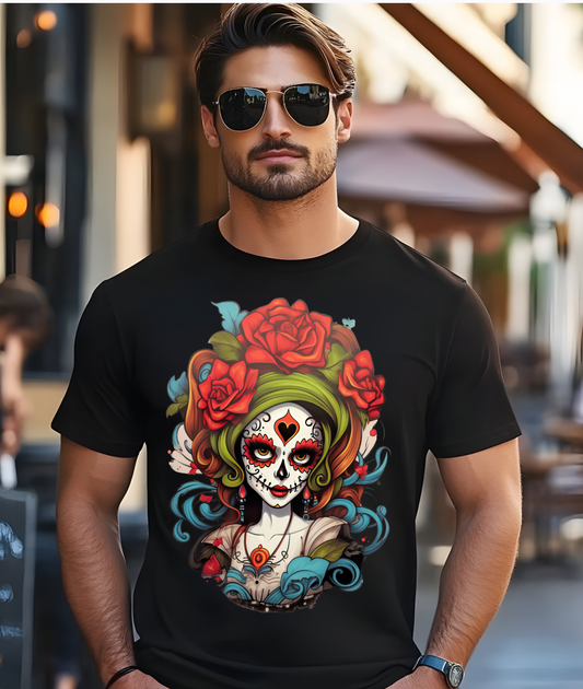 Unisex classic tee "Day of the Dead - Girl Graffiti"