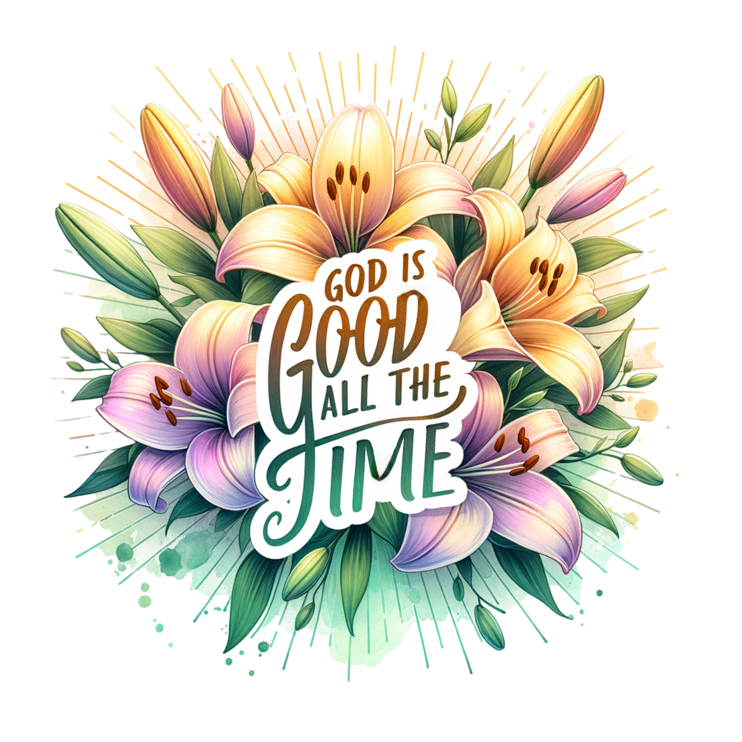 Women’s micro-rib tank top "GOD ia  Good All the Time"