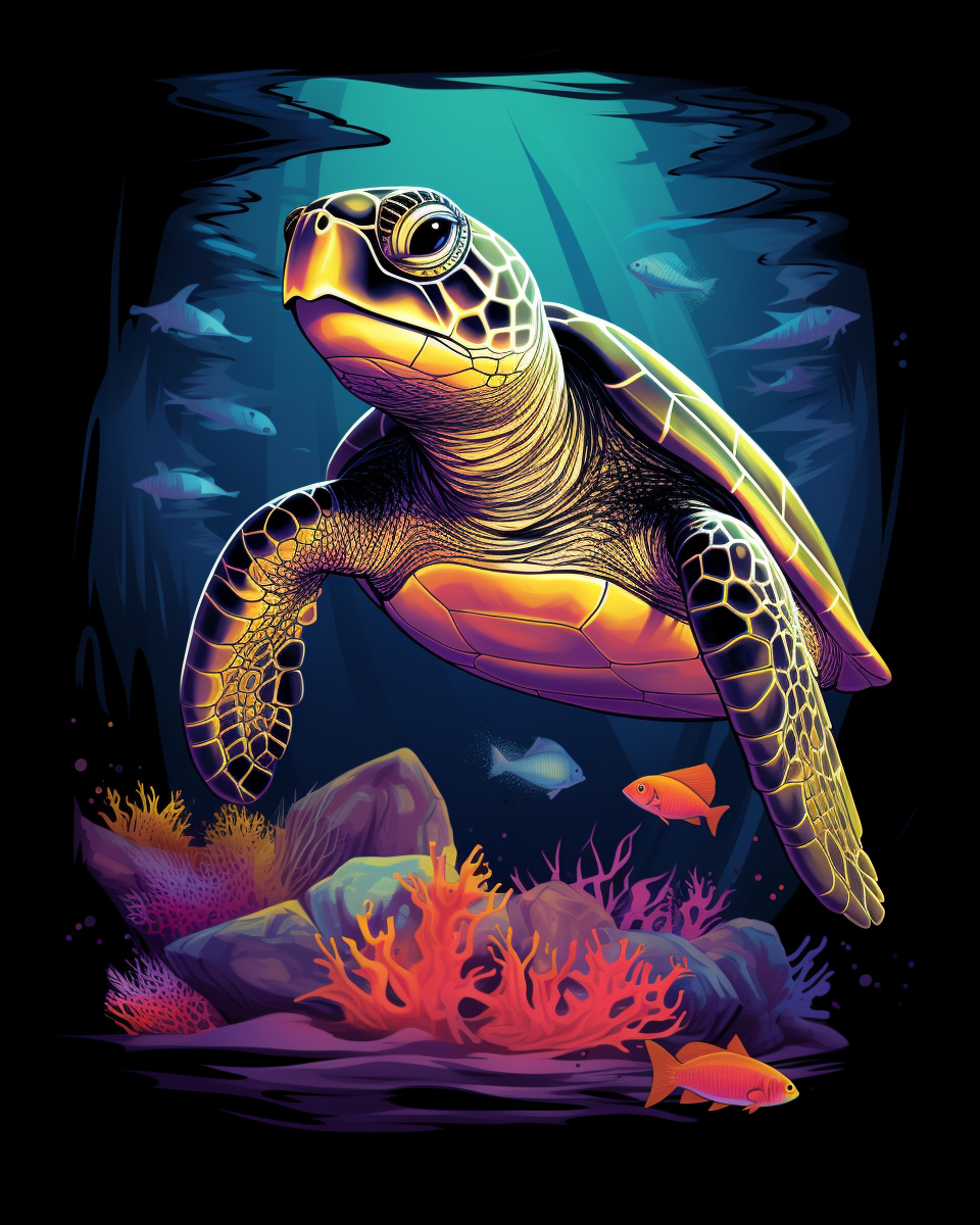 Turtle "Underwater Dreaming" Unisex Long Sleeve Tee