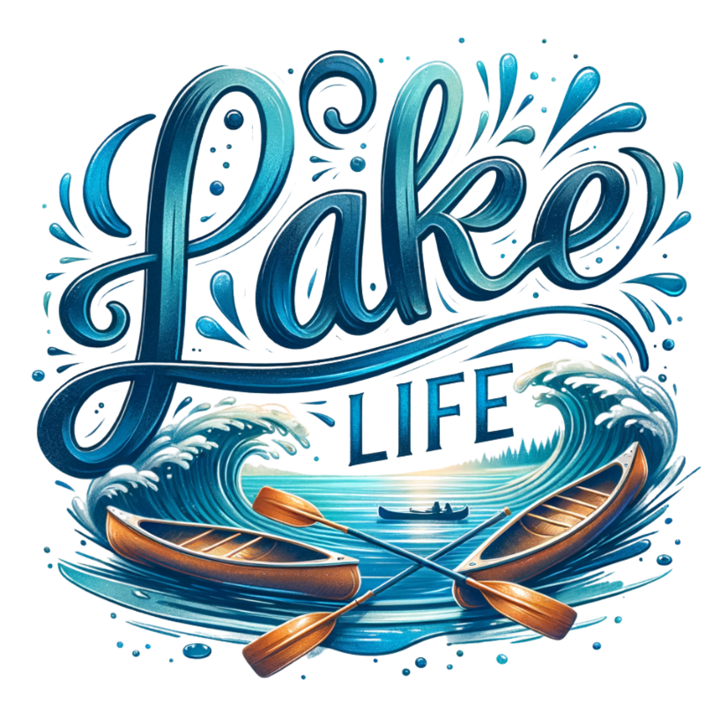 Women’s basic softstyle t-shirt "Lake Life" Gildan