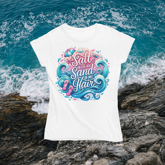 Unisex classic tee "SALT, SAND, HAIR"