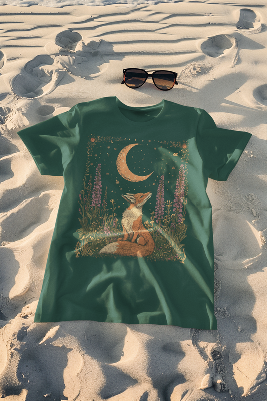 Unisex classic tee "Celestial Moon with Fox 04"