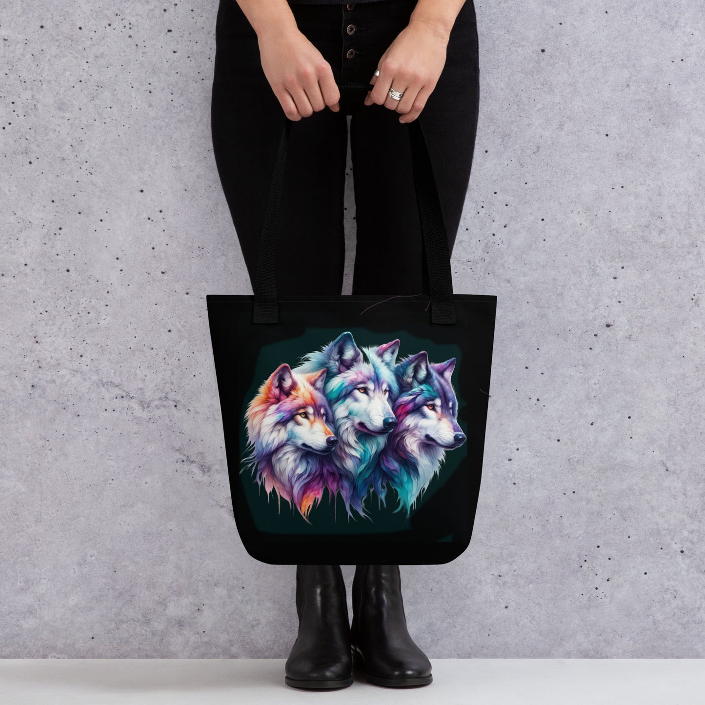 Tote bag The Colorful Pack Wolves