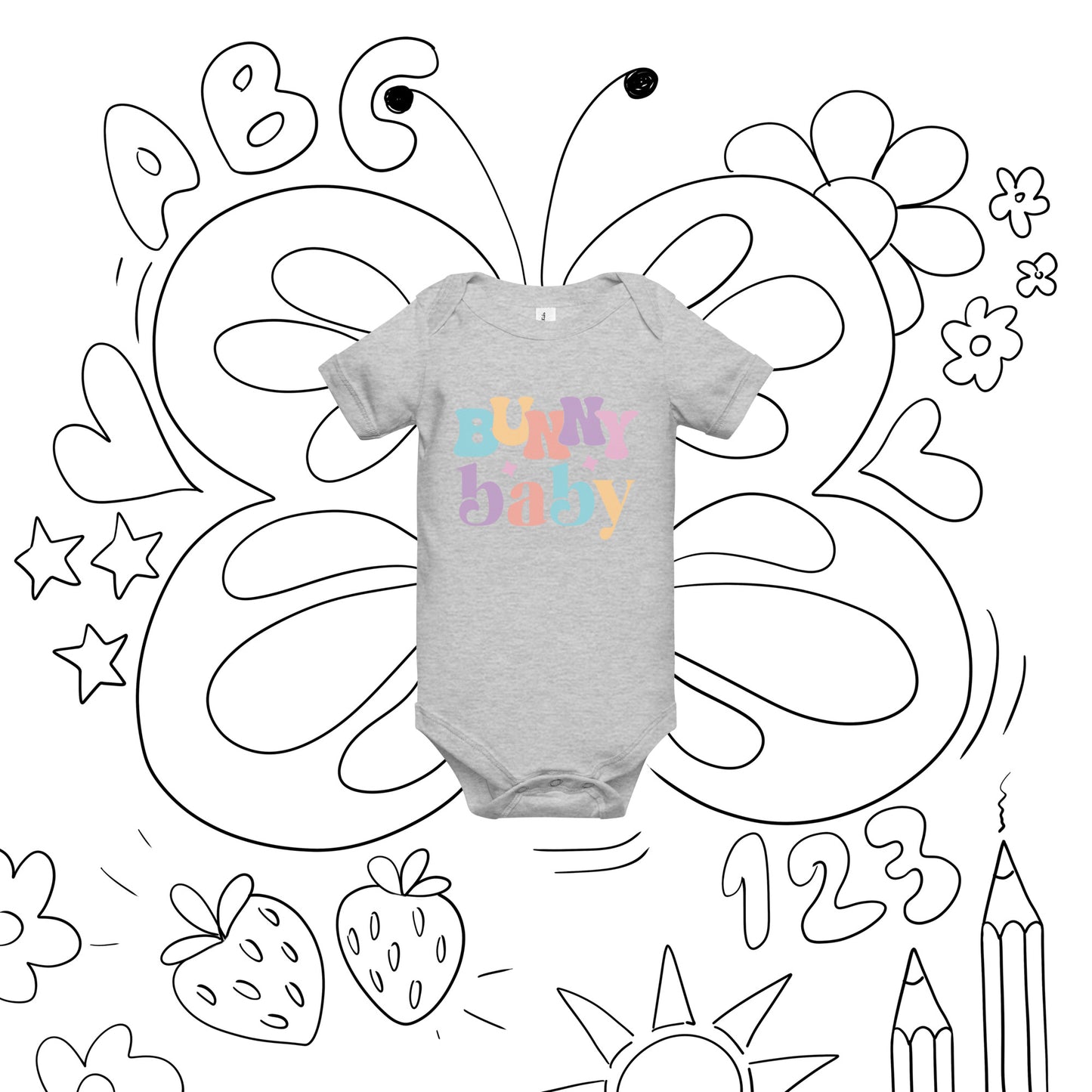 Baby short sleeve one piece - Bunny Baby, Easter