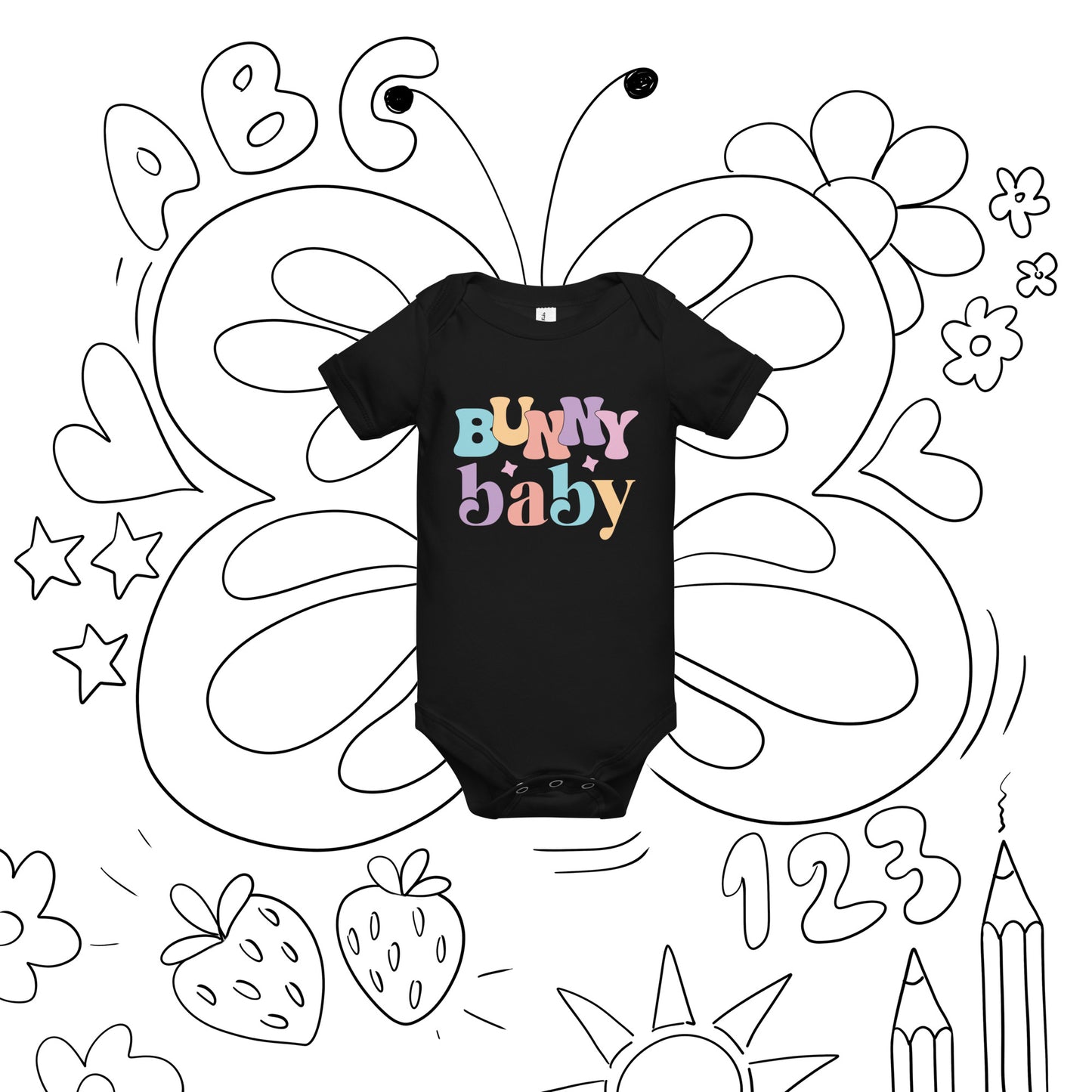 Baby short sleeve one piece - Bunny Baby, Easter