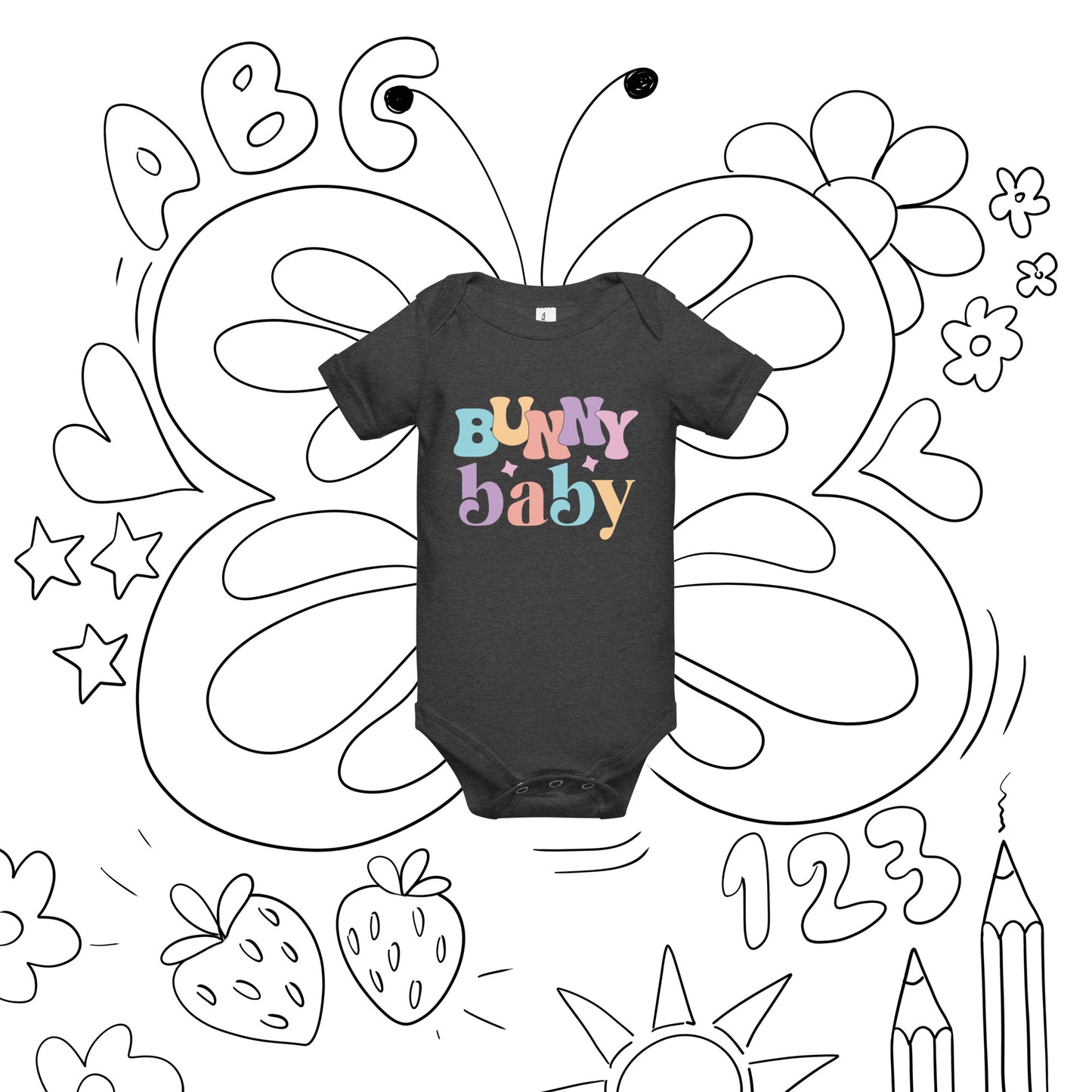 Baby short sleeve one piece - Bunny Baby, Easter