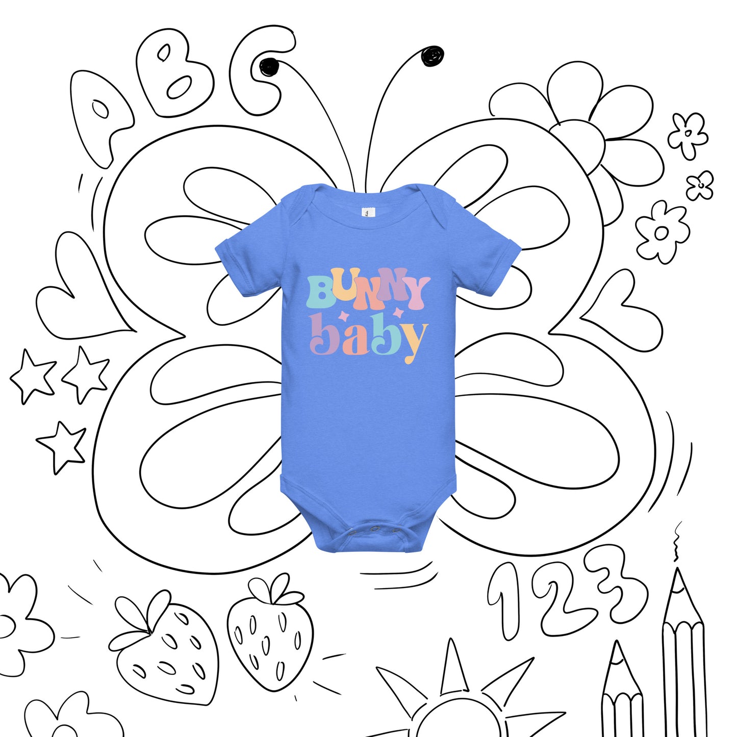 Baby short sleeve one piece - Bunny Baby, Easter