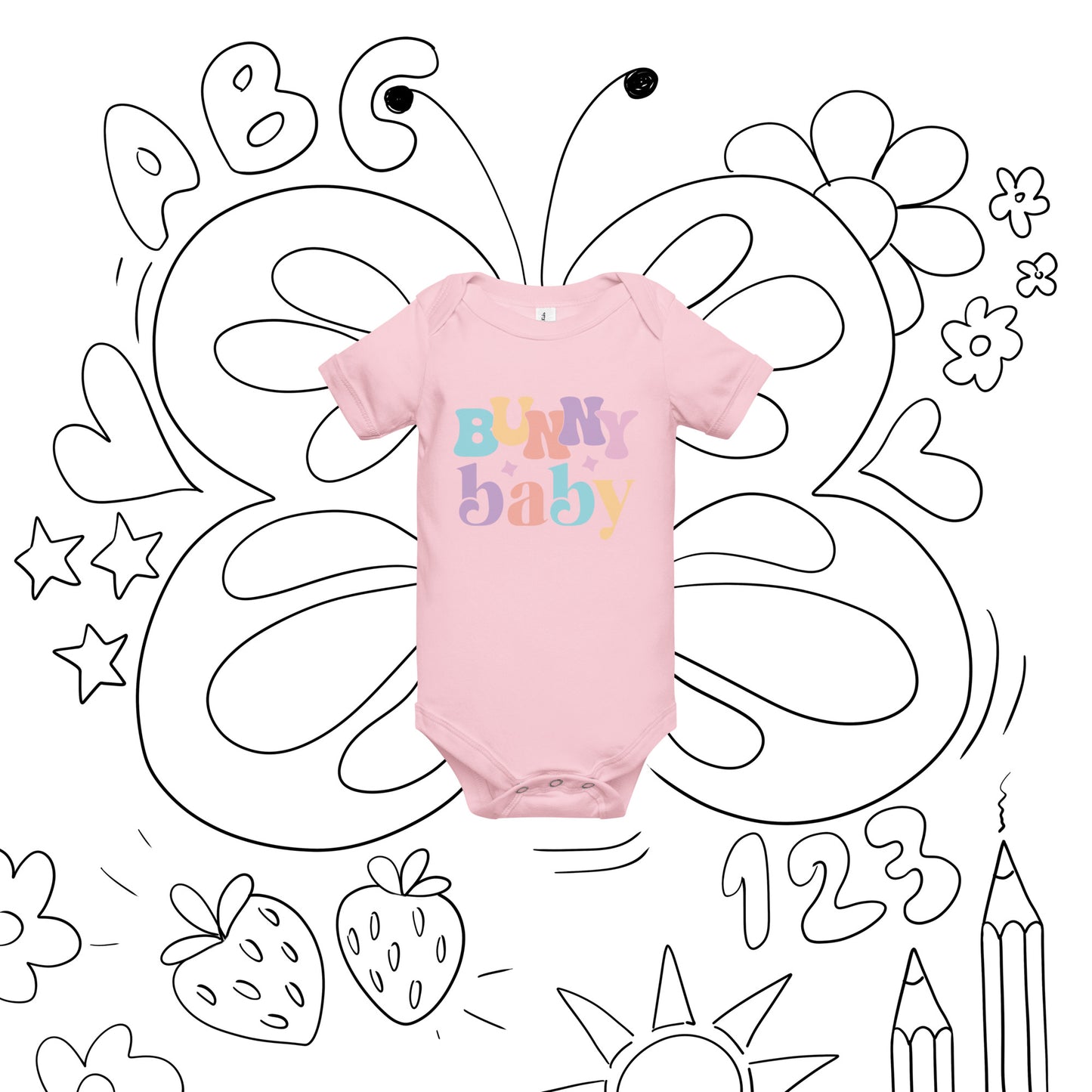Baby short sleeve one piece - Bunny Baby, Easter