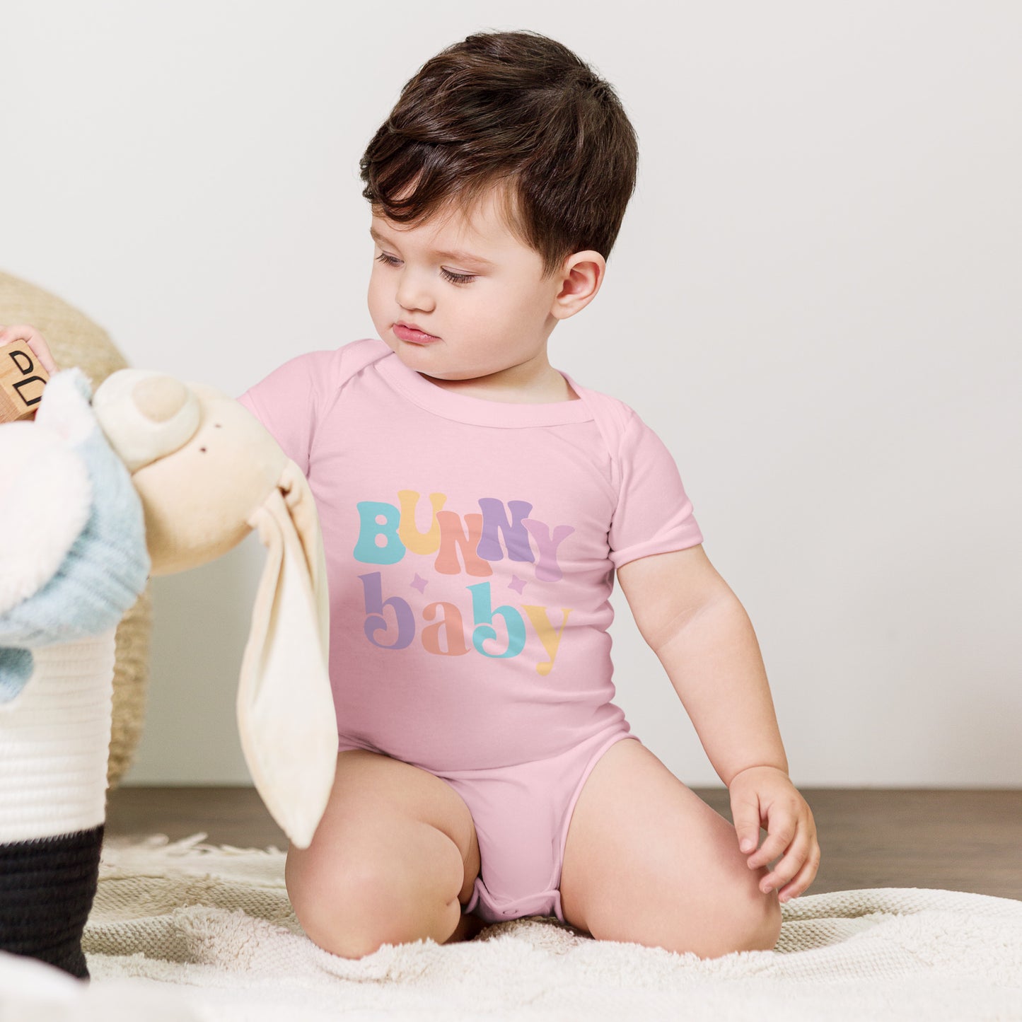 Baby short sleeve one piece - Bunny Baby, Easter