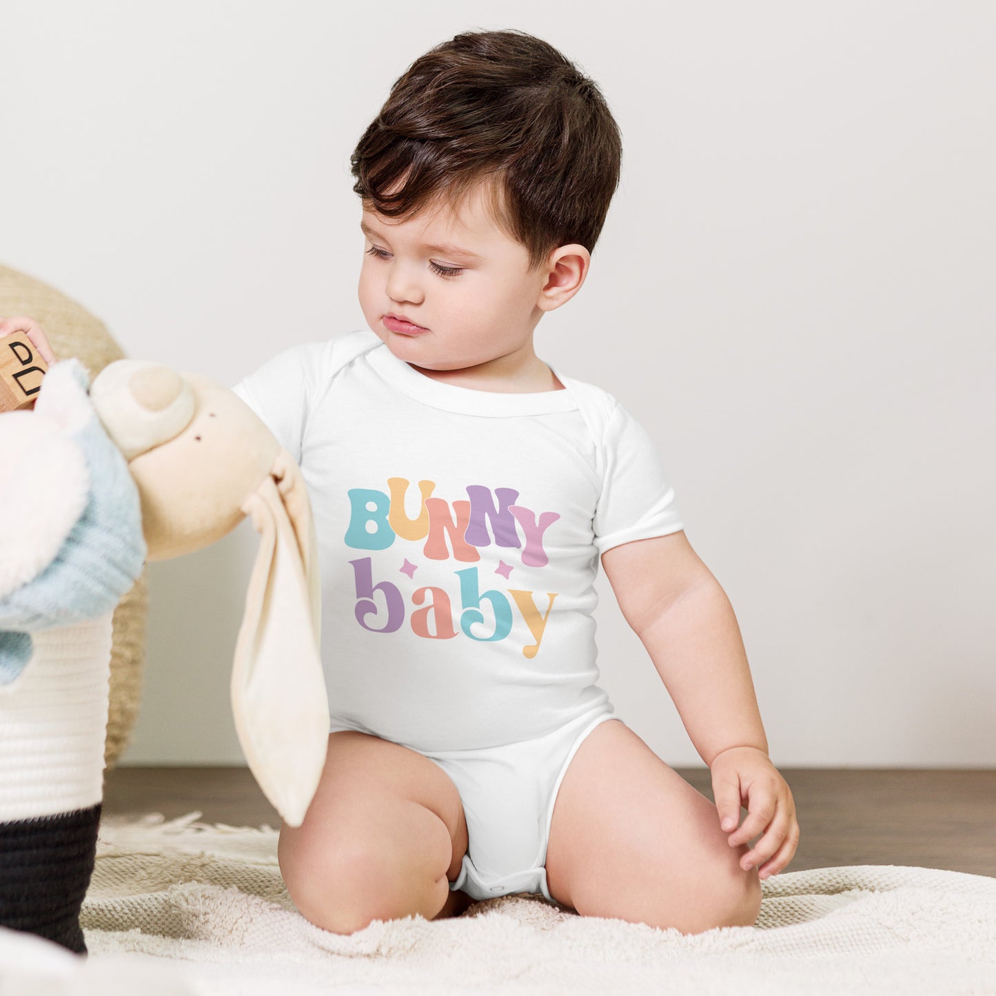 Baby short sleeve one piece - Bunny Baby, Easter