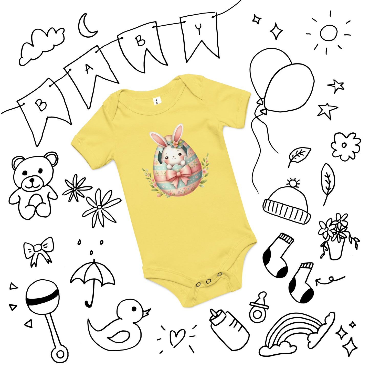 Baby One Piece Hiding Bunnies #3