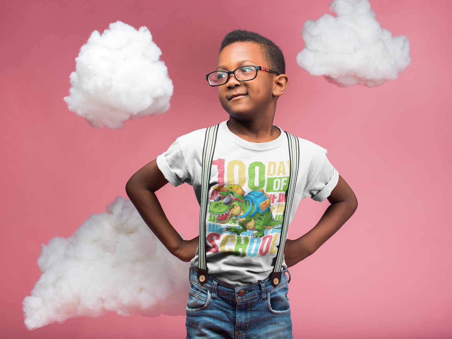 Youth classic tee "Dinosaur 100 Days of School"