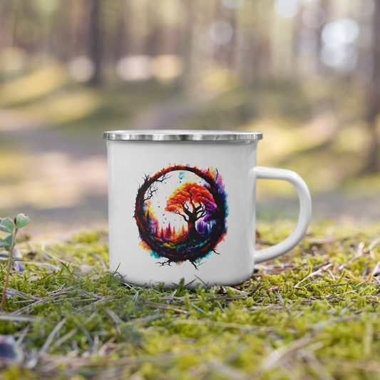 Tree Circle - Enamel Mug