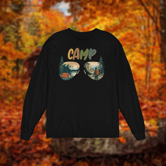Unisex Long Sleeve Tee "CAMP LIFE with Glasses" Bella Canvas 3501