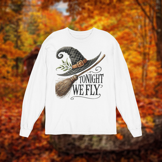 Unisex Long Sleeve Tee - Tonight We Fly - Halloween - Bella Canvas  3501