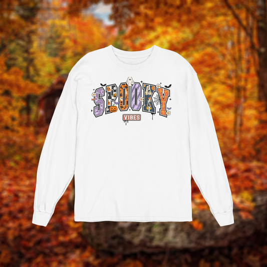 Unisex Long Sleeve Tee "Spooky Vibes" Halloween BC3501