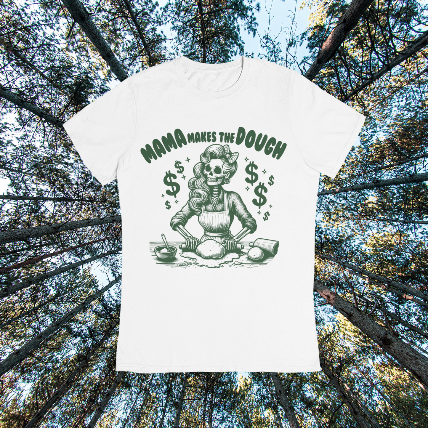 Unisex classic tee "Mama Makes The Dough" Boss Lady Fun Image