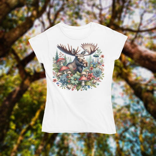 Softstyle t-shirt "Poppies & Vintage Moose" Gildan