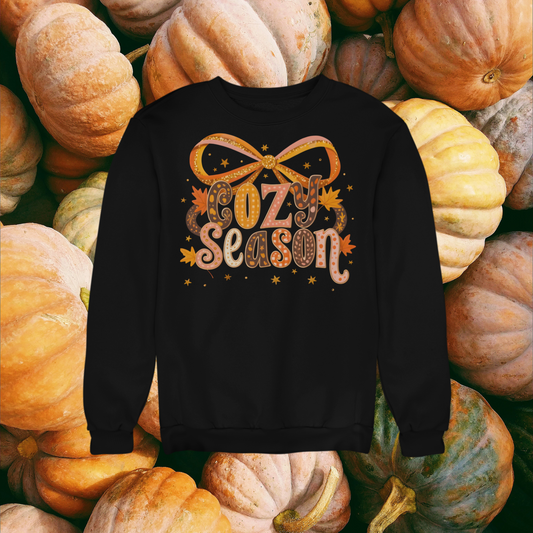 Unisex Premium Sweatshirt "Cozy Season with Coquette Bow" Cotton Heritage M2480