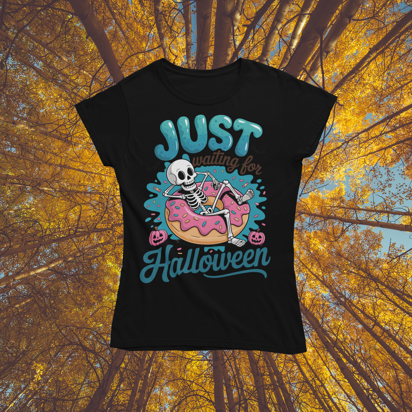 Short-Sleeve Unisex T-Shirt "Just Waiting for Halloween"