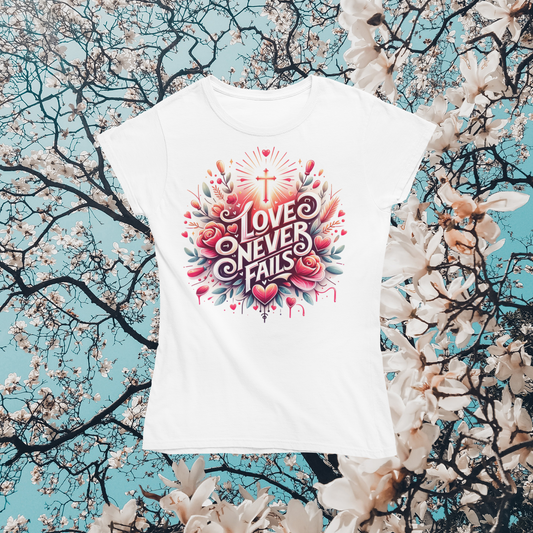 Softstyle Unisex T-Shirt "Love Never Fails" Gildan