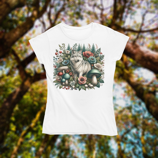 Softstylel Unisex T-Shirt "Poppies & Vintage Inspired Grey Wolf" Gildan