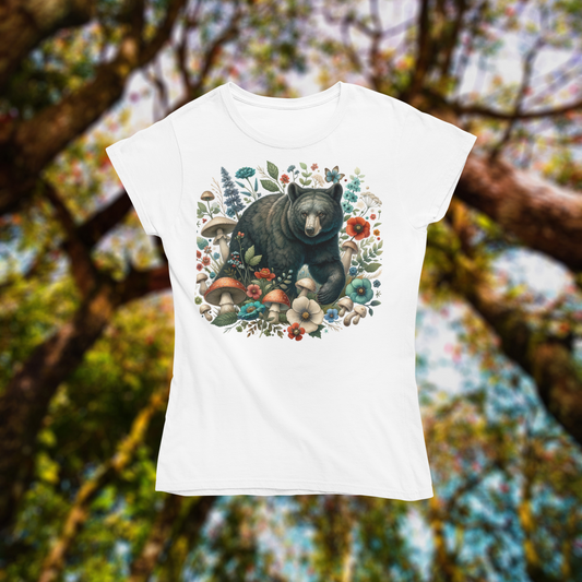 Softstyle t-shirt "Poppies & Vintage Bear"