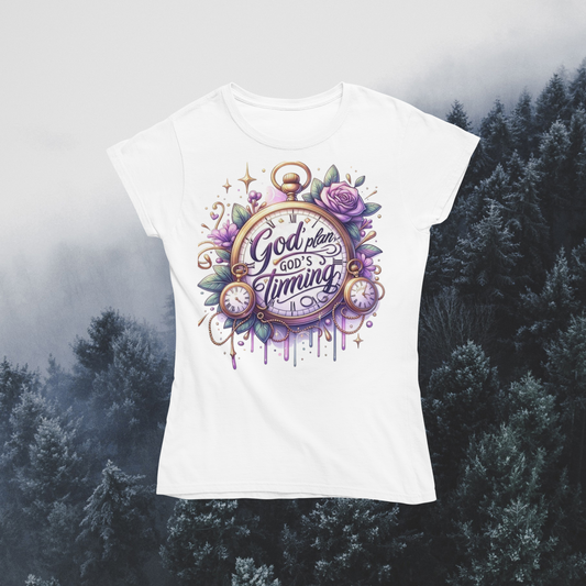 Softstyle Unisex T-Shirt "God's Plan God's Timing"