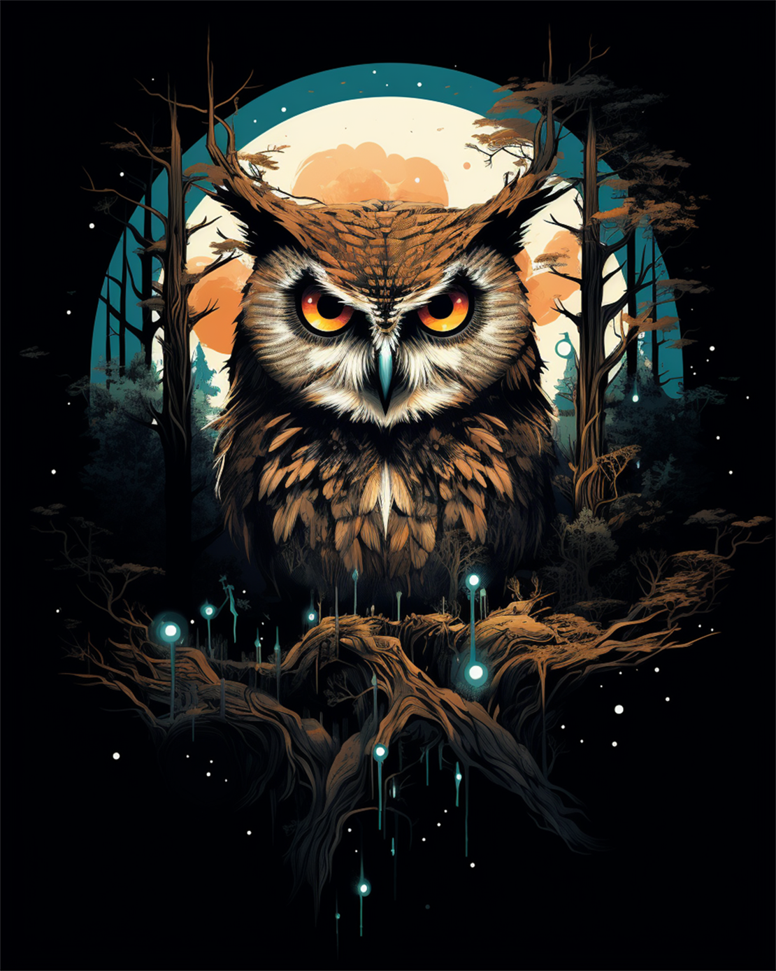 Evil Eye Owl - Unisex Long Sleeve Tee