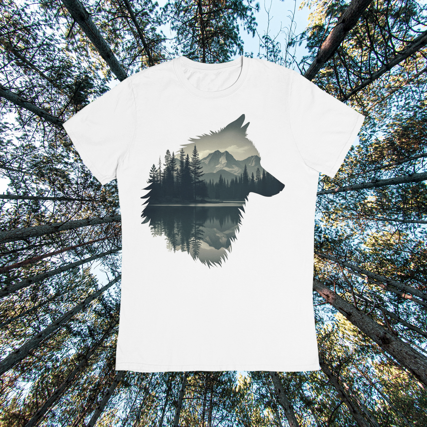 Women’s basic softstyle t-shirt Wolf.Mountain.Forest