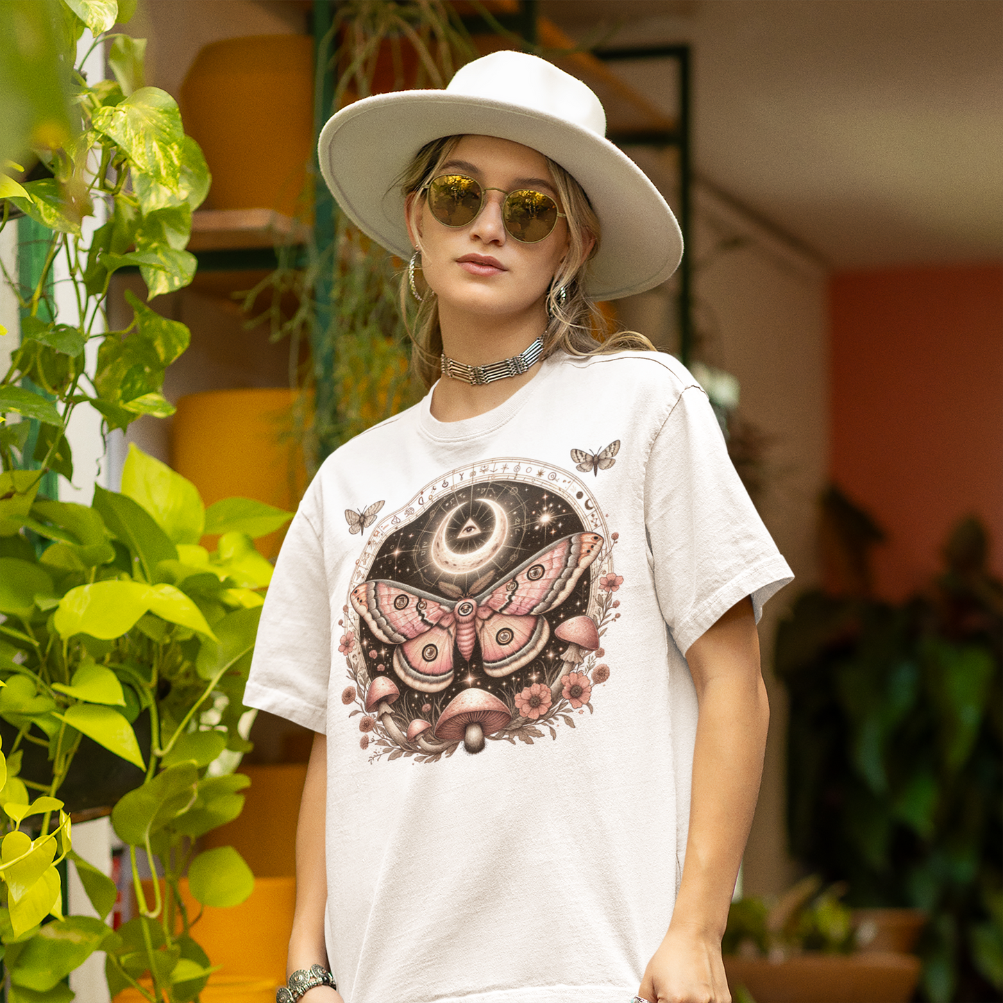Gildan's basic softstyle t-shirt "Celestial Moth"