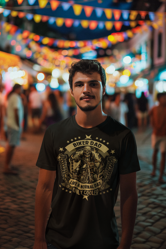 Unisex classic tee "Biker Dad" Like a Regular Dad Only Cooler