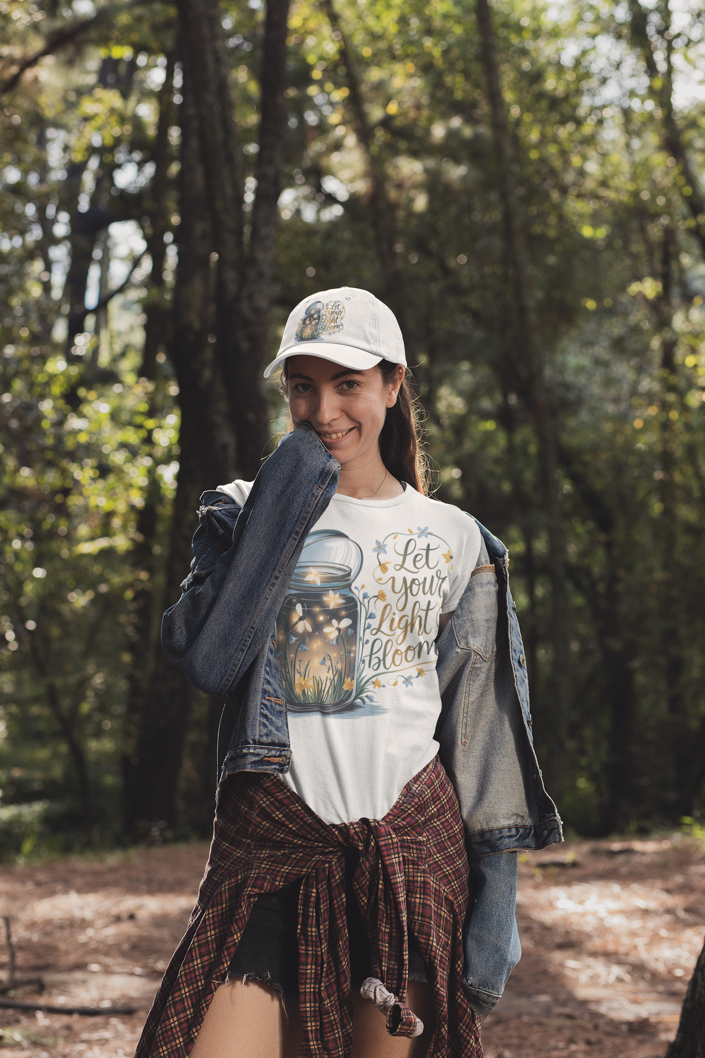Unisex classic tee "Let Your Light Bloom" Firefly, Flowers, Sring & Easter Image