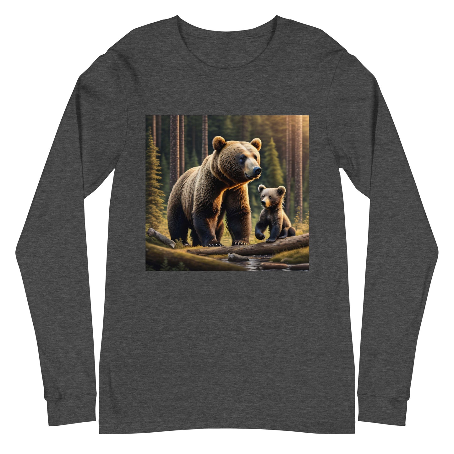 Wilderness Bear & Cub - Unisex Long Sleeve Tee