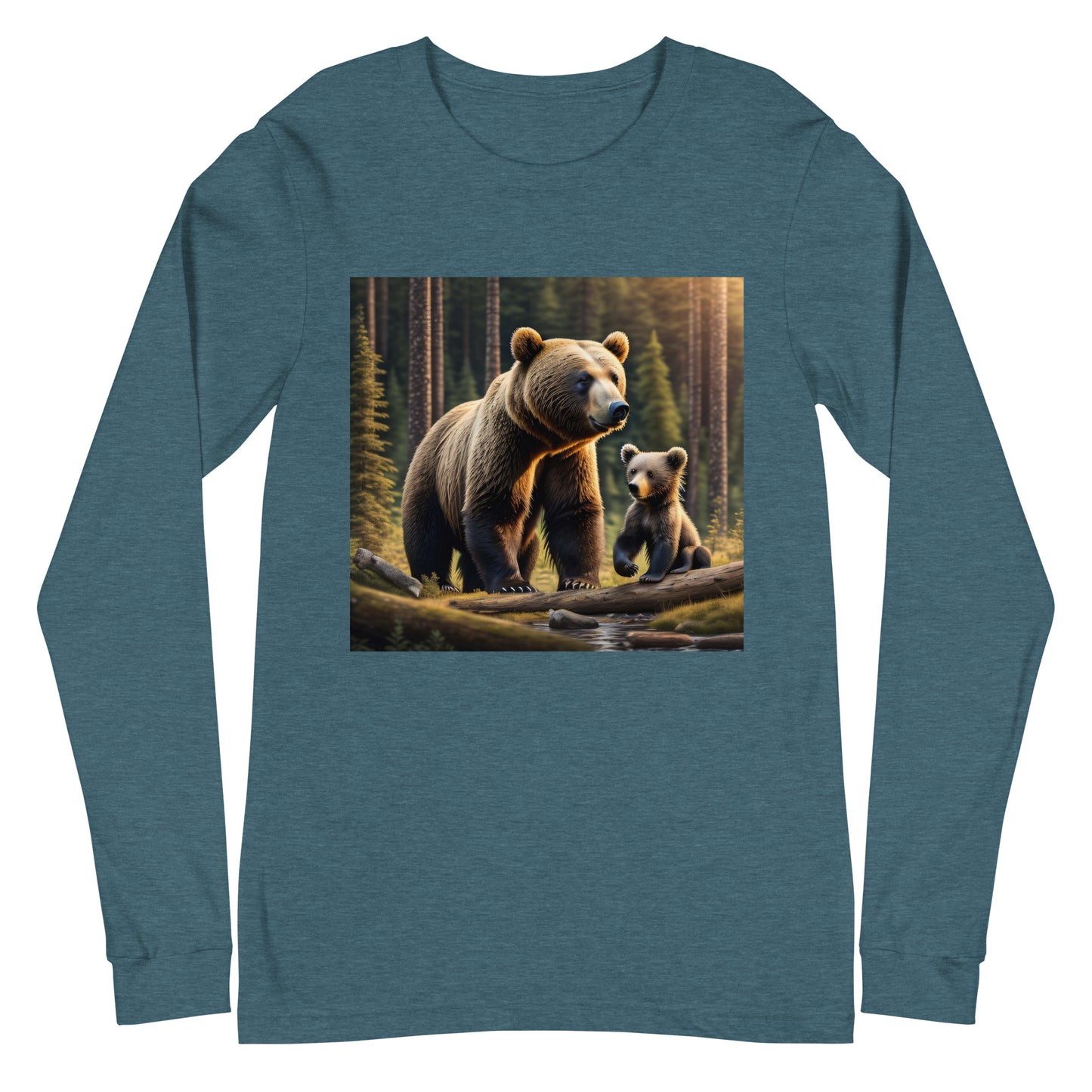 Wilderness Bear & Cub - Unisex Long Sleeve Tee