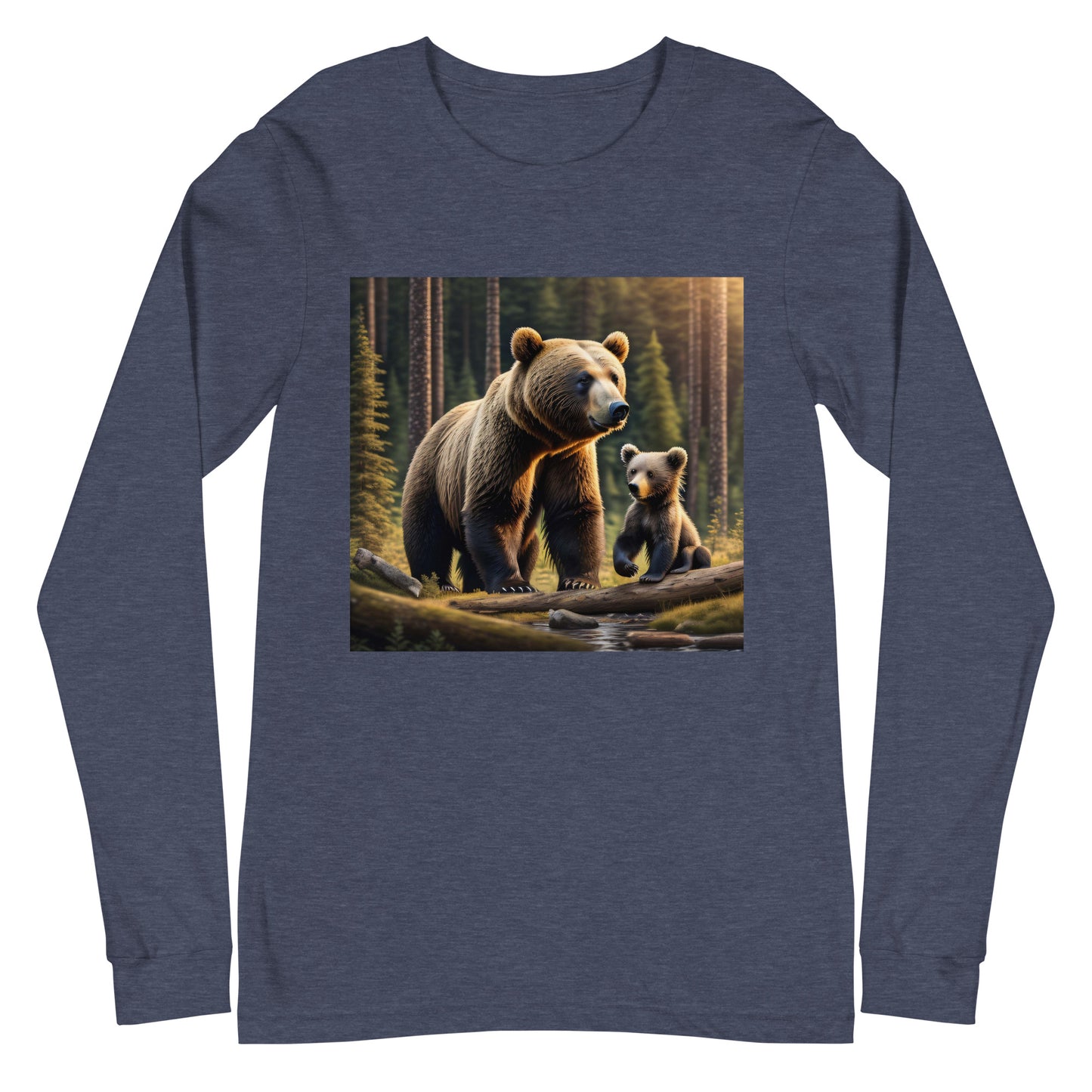 Wilderness Bear & Cub - Unisex Long Sleeve Tee