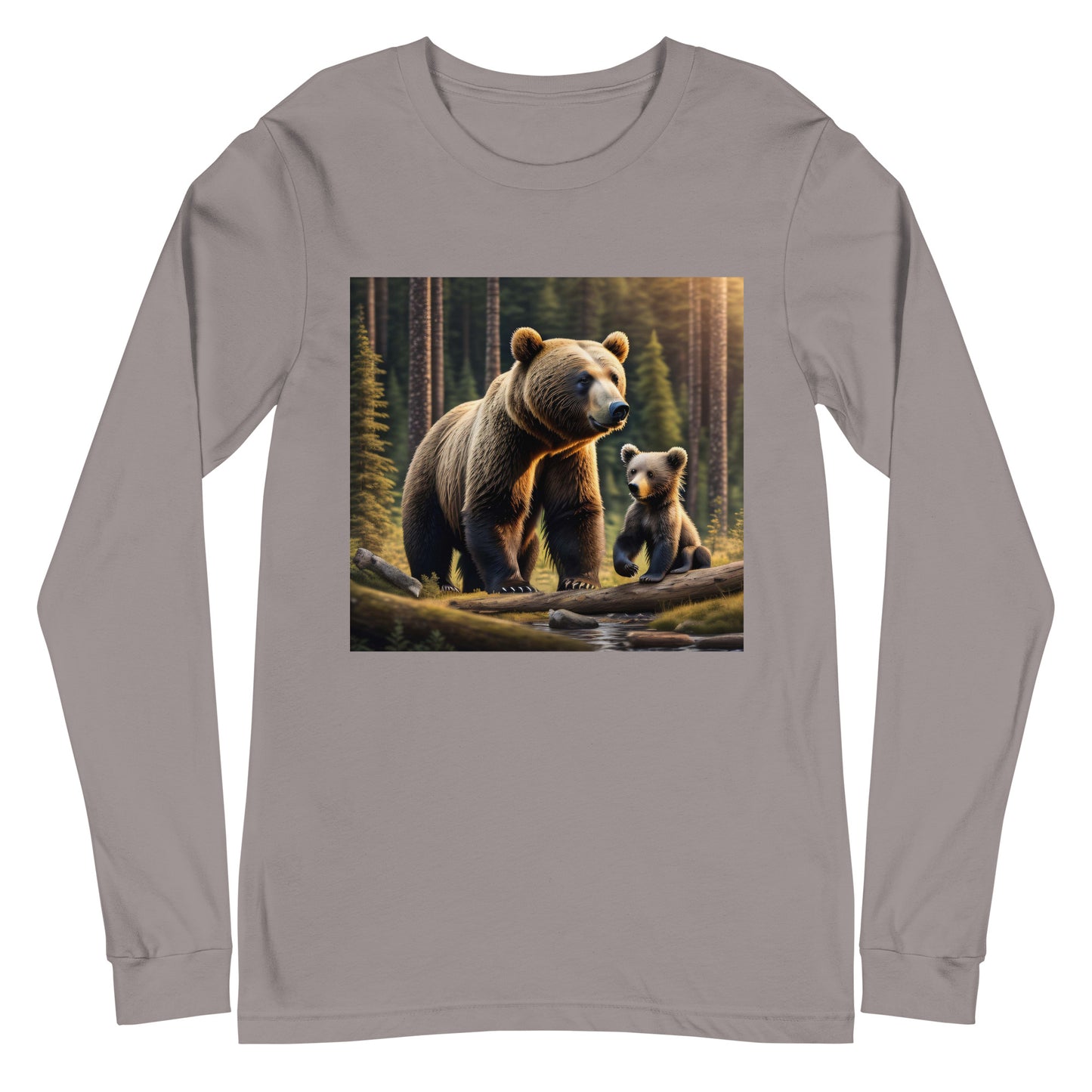 Wilderness Bear & Cub - Unisex Long Sleeve Tee