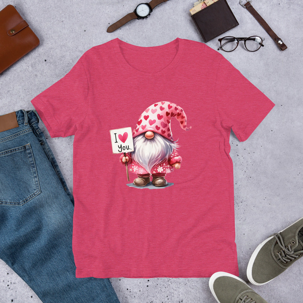 Gnome Love #4 - I Heart You Unisex t-shirt