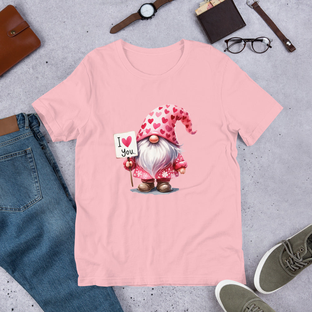 Gnome Love #4 - I Heart You Unisex t-shirt
