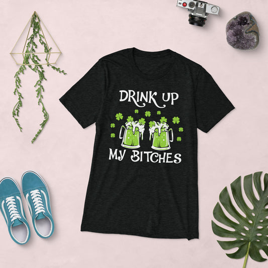 St. Patrick's, Drink Up, Unisex Short Sleeve, T-shirt