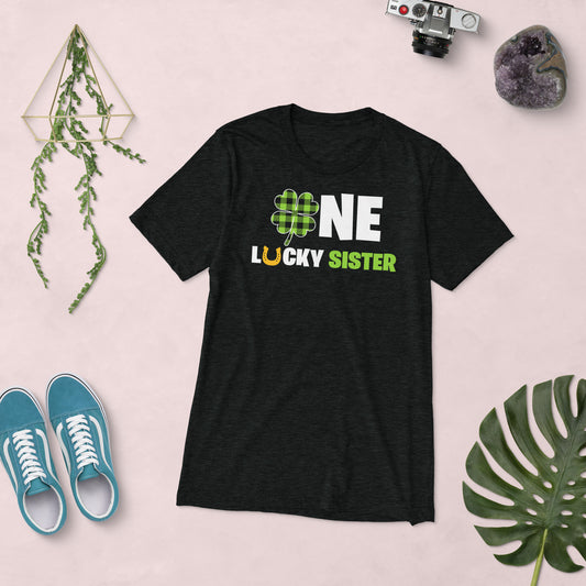 St. Patrick's, One Lucky Sister, Unisex Short Sleeve, T-shirt