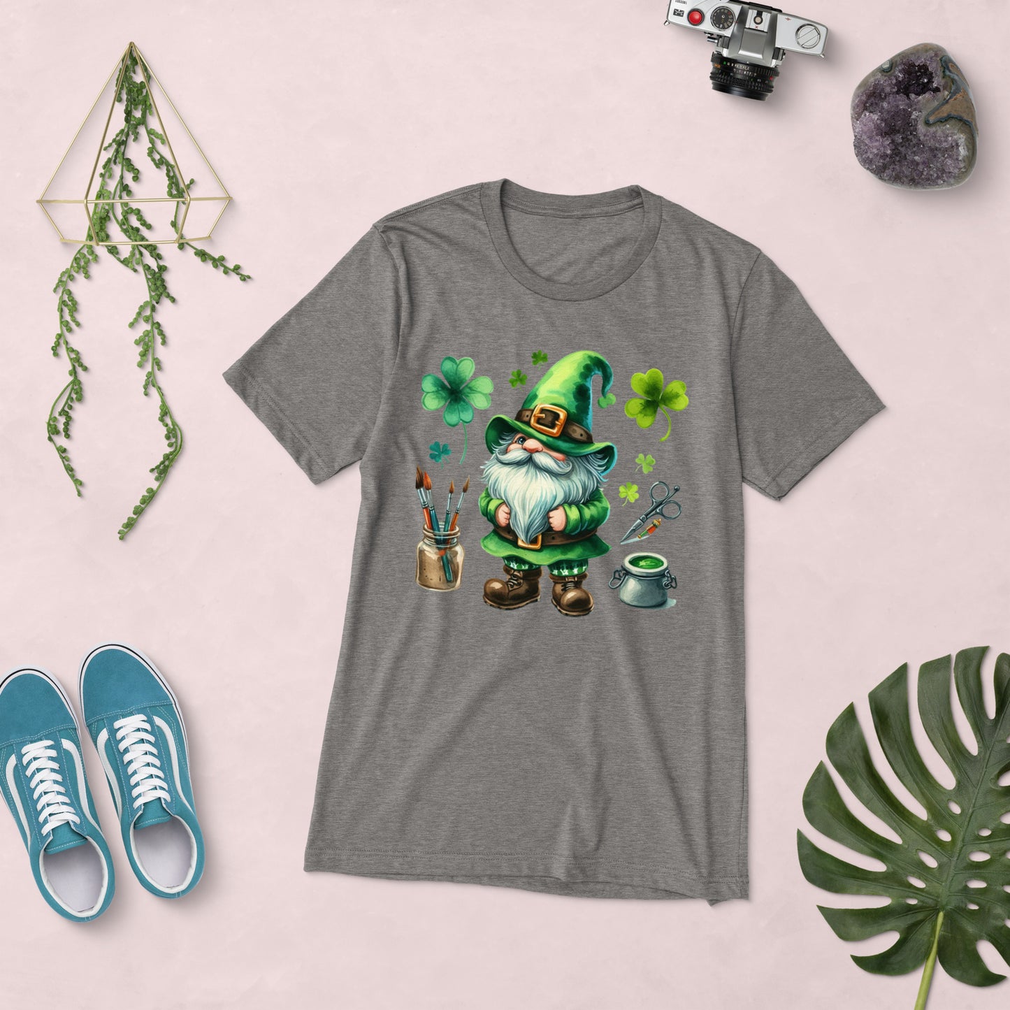St. Patrick's, Creative Gnome, Short Sleeve, Premium, Tri-Blend T-shirt by Bella Canvas