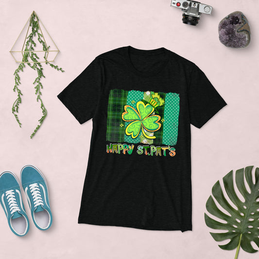 St. Patrick's, Happy St. Pat's, Unisex Short Sleeve, T-shirt