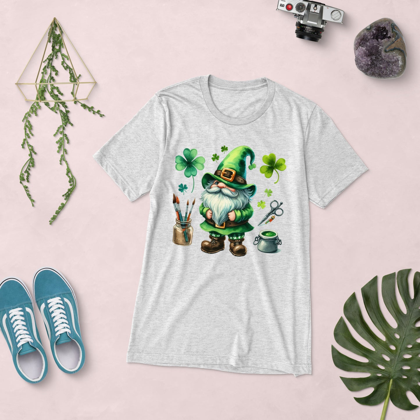 St. Patrick's, Creative Gnome, Short Sleeve, Premium, Tri-Blend T-shirt by Bella Canvas