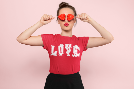 Unisex classic tee "Varsity Letters LOVE"