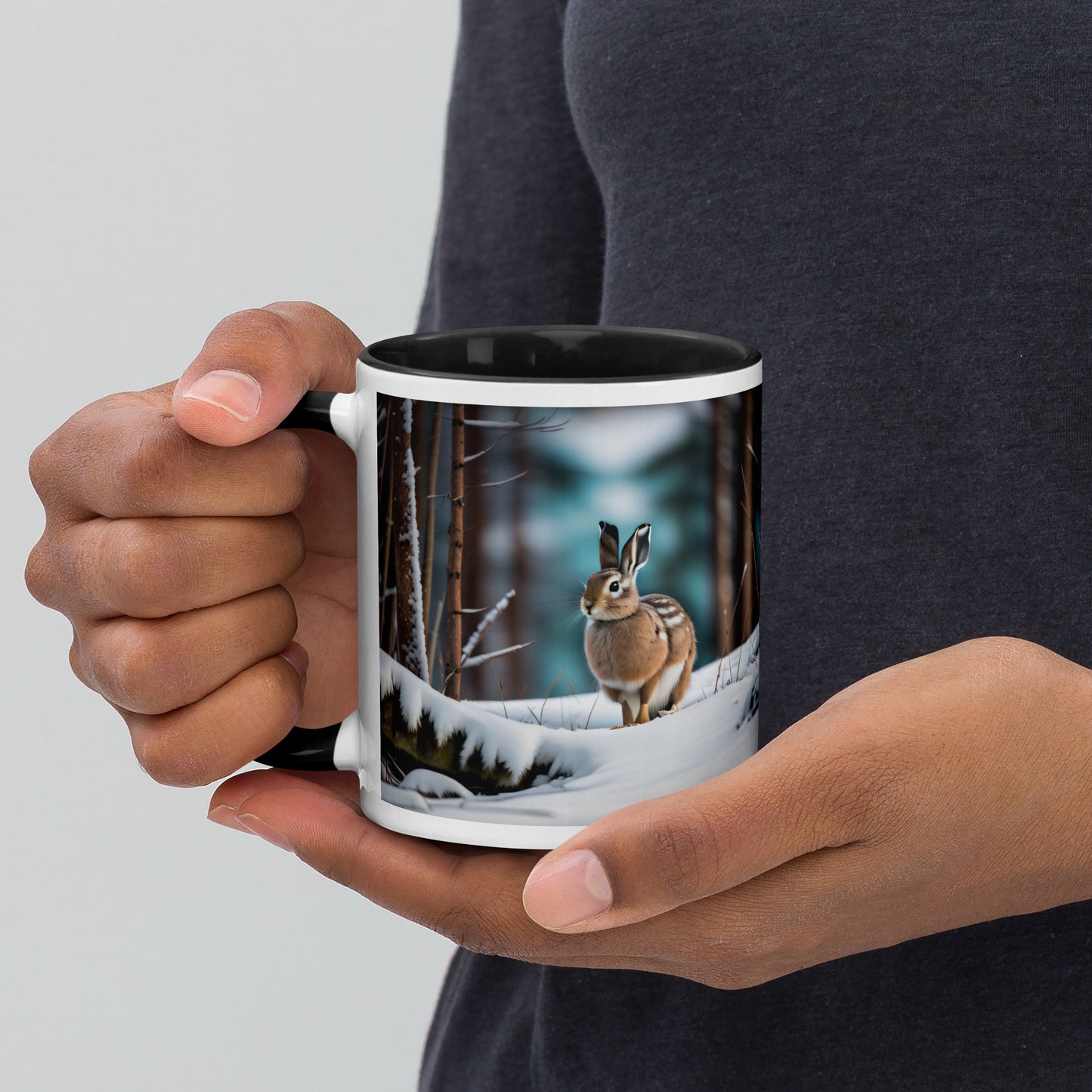 Snowshoe Hare - Mug with Color Inside