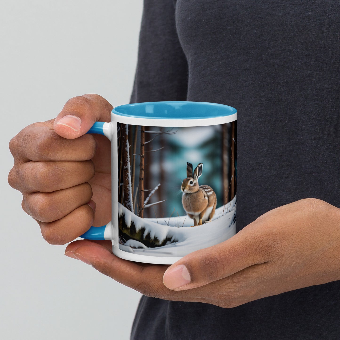 Snowshoe Hare - Mug with Color Inside