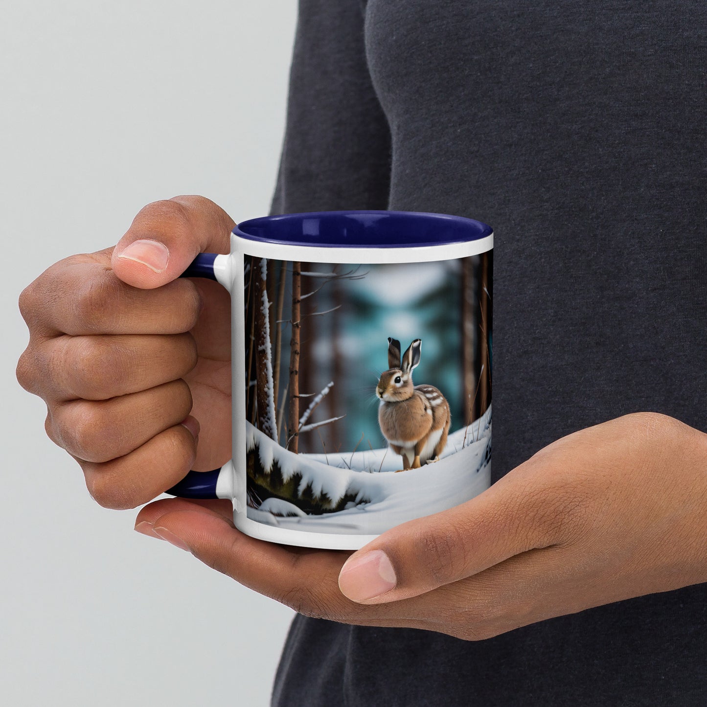 Snowshoe Hare - Mug with Color Inside